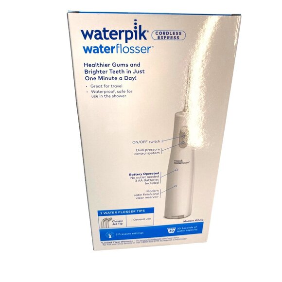 Waterpik Water Flosser Cordless Express  Clinically Proven Plaque Removal  2 Tip - Picture 2 of 3